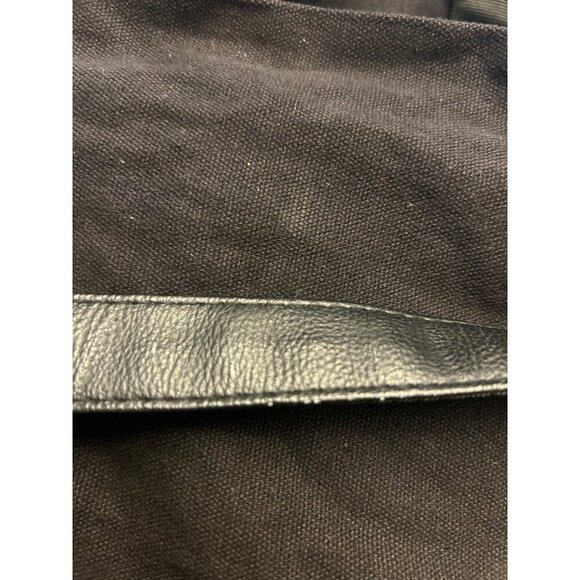 Victorias Secret Black Canvas Tote Bag Chair Print 16x17 Inch - Picture 7 of 9